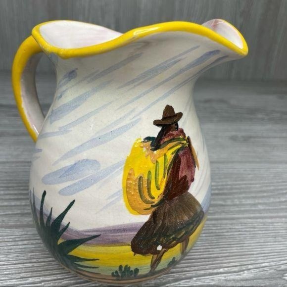 Vintage clay Peru Llama Pottery Pitcher F.C.A. decoration creamer - Picture 2 of 7